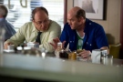 Brent Butt and Anchorman's David Koechner in a scene from their upcoming movie, No Clue.