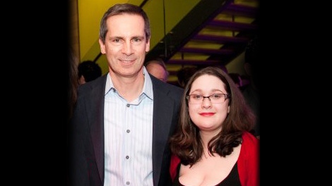 Morgan Rosenberg, seen here with Premier Dalton McGuinty on her Fecebook page, made comments critical of McGuinty during the opening of the Nepean-carleton Liberal campaign office Thursday, Sept. 8, 2011.