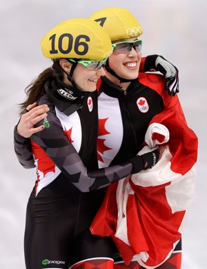 Celebrating Olympic silver in Sochi, Russia