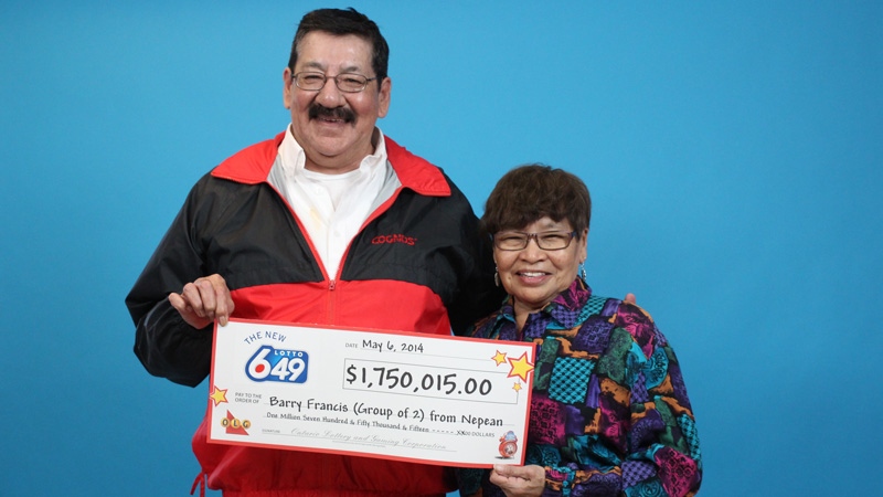 Barry Francis and Florence Koenig hit the Lotto 6/49 jackpot for $1.75 million