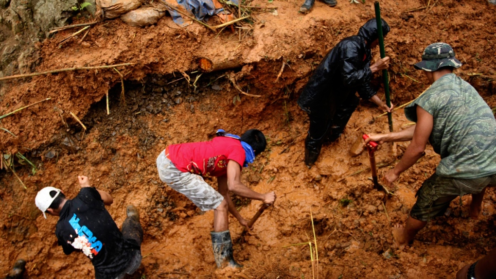 Mining disaster rescue in Pantukan, Philippines