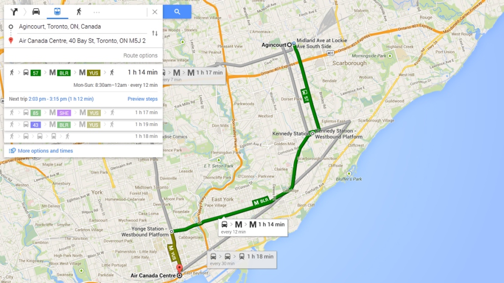 Google Maps adds public transit info for cities around the world | CTV News