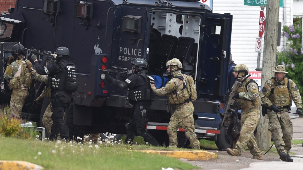 Heavily armed RCMP officers in Moncton