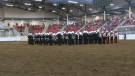 The Calgary Stampede Showband performs during the grand opening of the Agrium Western Event Centre in Stampede Park