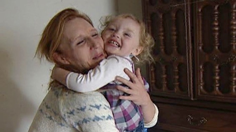 Single-mother Shannon Ashford rejoices with her daughter after finding out Christmas may not be so grim after all. 