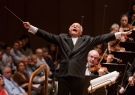 Lorin Maazel conducts the orchestra at Avery Fisher Hall in New York in this June 25, 2009 file photo. (Provided / New York Philharmonic / Chris Lee)
