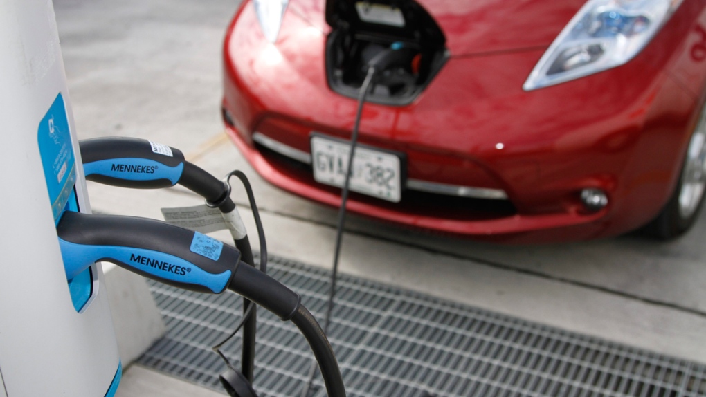 Nissan Leaf charging in Toronto