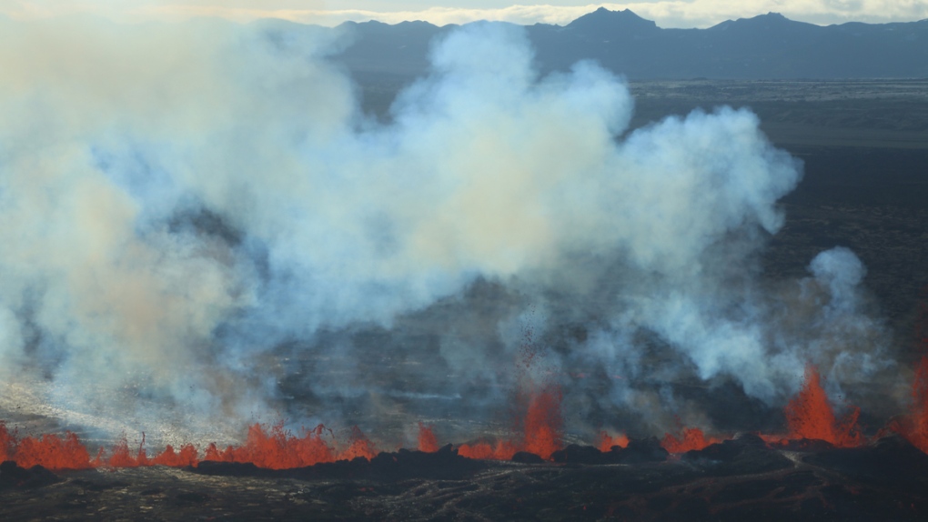 Watch smouldering Icelandic volcano live via webcam | CTV News