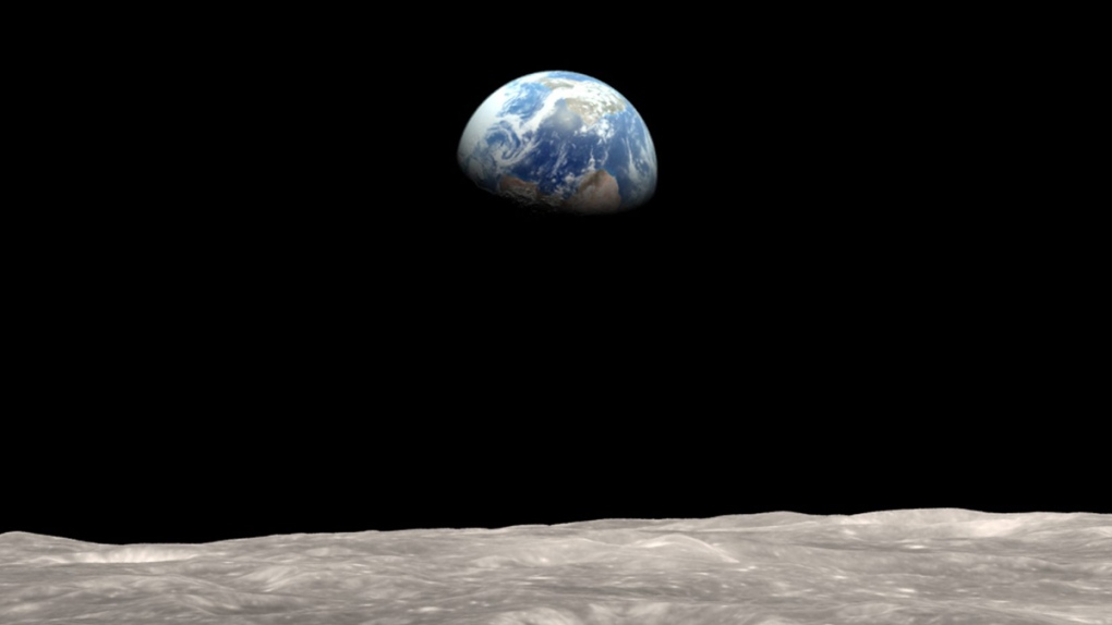 NASA illustration of Earth as seen from the moon