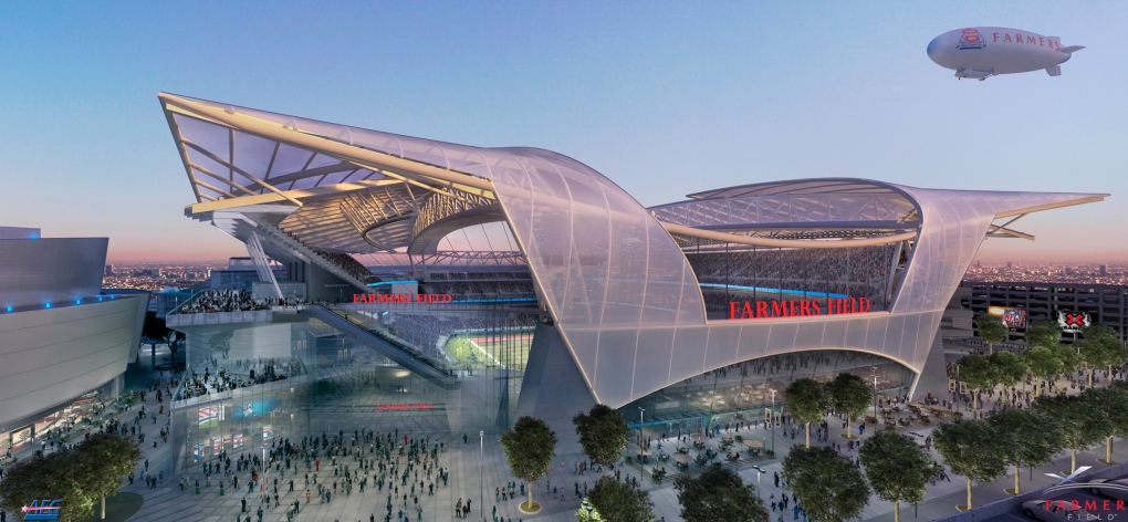 Artists rendering of proposed Los Angeles stadium