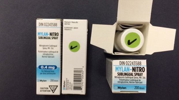 Company recalls some lots of nitroglycerin spray used to treat angina | CTV  News