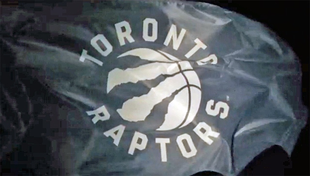 The Toronto Raptors' new logo is shown in this YouTube screengrab (Toronto Raptors/YouTube)