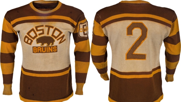 Jersey worn by old-time NHL great Eddie Shore goes up for auction | CTV News