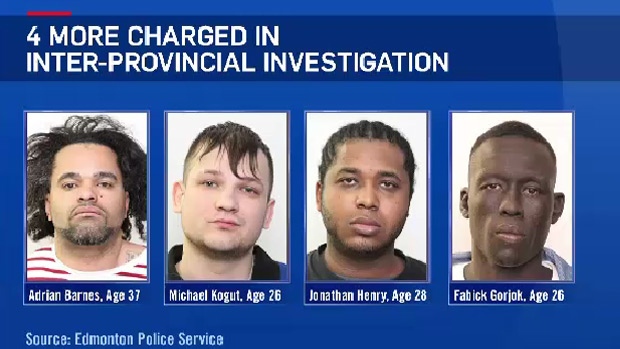 Edmonton, four charged