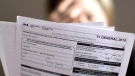 A tax return form is pictured in Toronto on Wednesday, April 13, 2011. (Chris Young / THE CANADIAN PRESS)