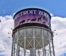 The Detroit Zoo logo is seen on this water tower in Royal Oak, Mich. (Facebook)