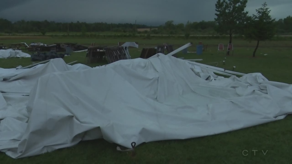 Ministry of Labour notified after nine people injured in tent collapse  during severe storm | CTV News