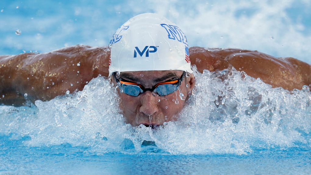 Michael Phelps competing U.S. swimming nationals