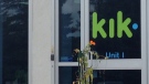 An entrance to the Kik office in Waterloo, Ont., is pictured on Wednesday, Aug. 19, 2015. (Max Wark / CTV Kitchener)
