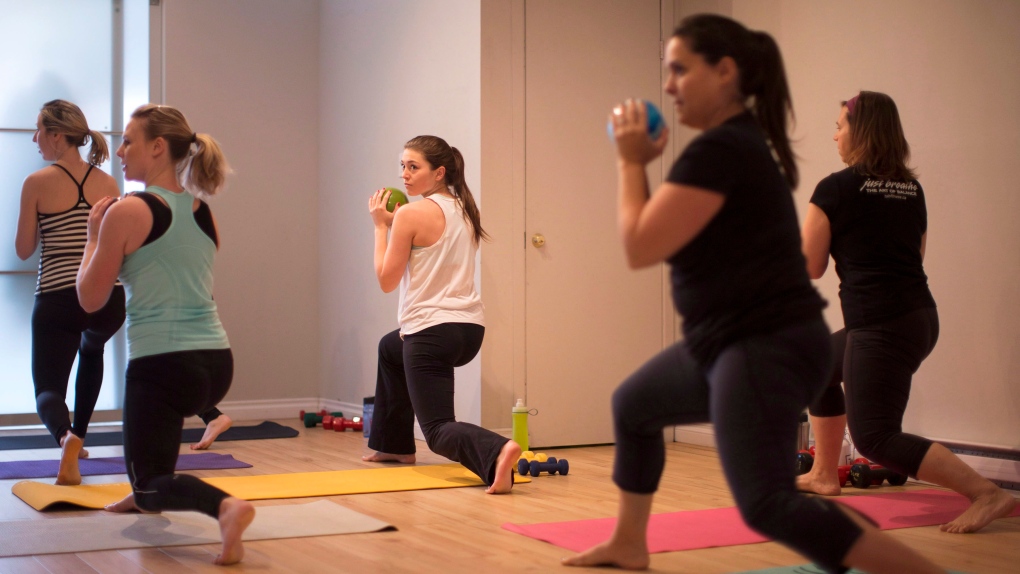 A fitness class in Toronto