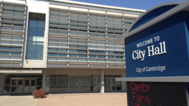 Cambridge City Hall is pictured on Wednesday, Sept. 16, 2015. (Marc Venema / CTV Kitchener)