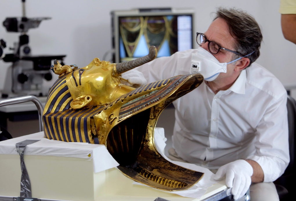 team shows King Tut mask more than year after botched repair | CTV News