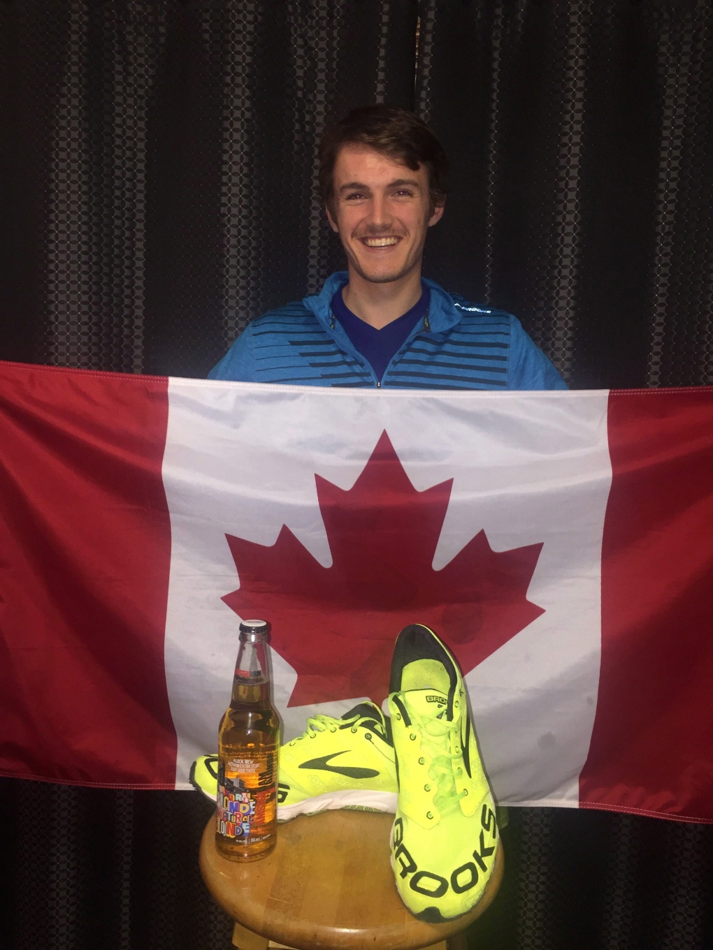 Canadian 'beer mile' champ races around 'Ellen' stage | CTV News