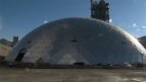 The dome is at the Exshaw cement plant and has be built over the last year. 