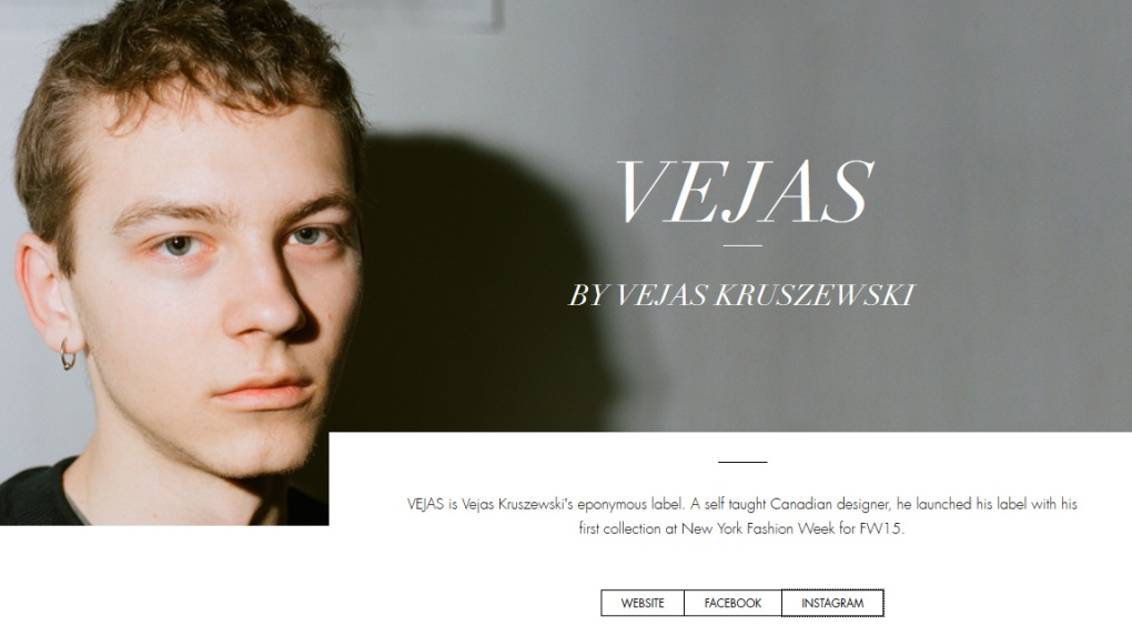 Canadian designer Vejas Kruszewski makes LVMH Prize shortlist | CTV News