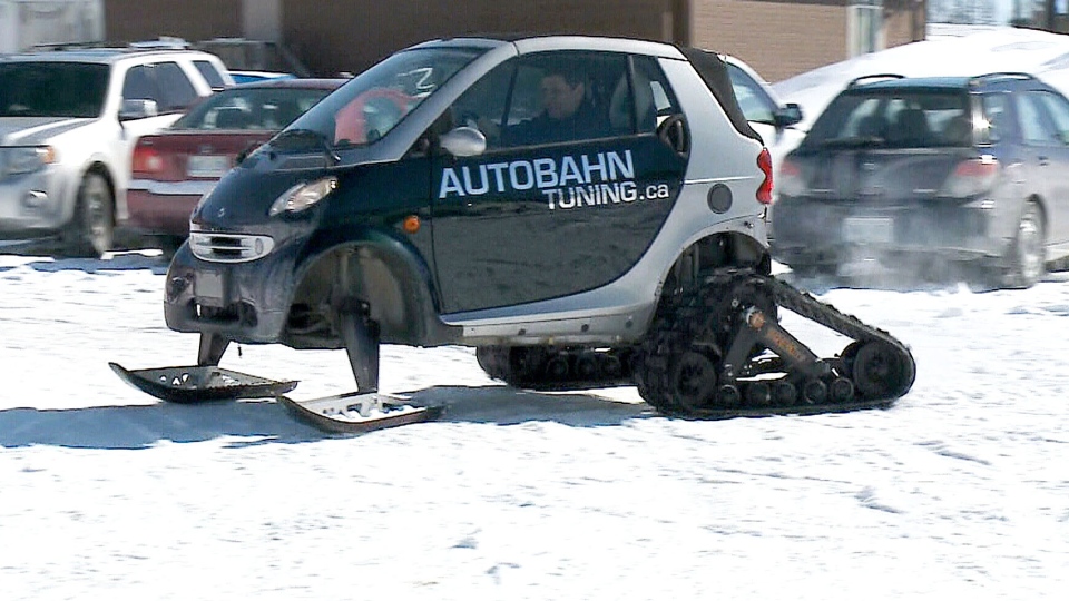 Only in Canada': Smart car transformed into snow-car | CTV News