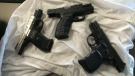 Police say several guns were seized in a joint operation called Project Kirby. (Courtesy OPP)