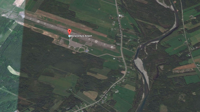 Bonaventure airport is seen in this map provided by Google.