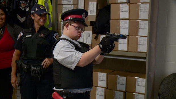 Teen with Down Syndrome becomes a police officer for a day | CTV News