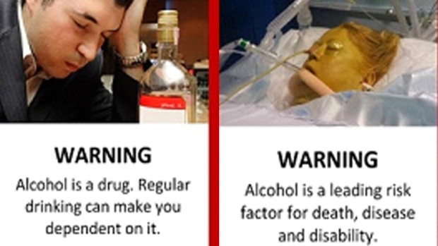 Alcohol warning labels: Online survey suggests graphic images could  encourage moderation | CTV News