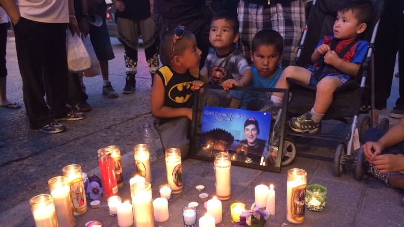 Four young brothers mourn the loss of their father Cyril Weenusk. 