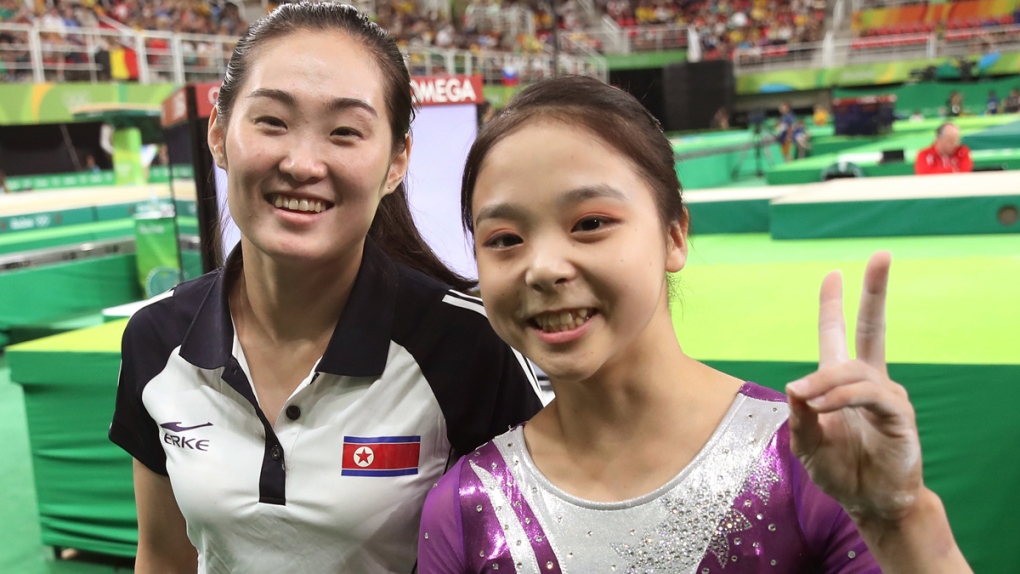 Lee Eun-ju, right, and Hong Un Jong