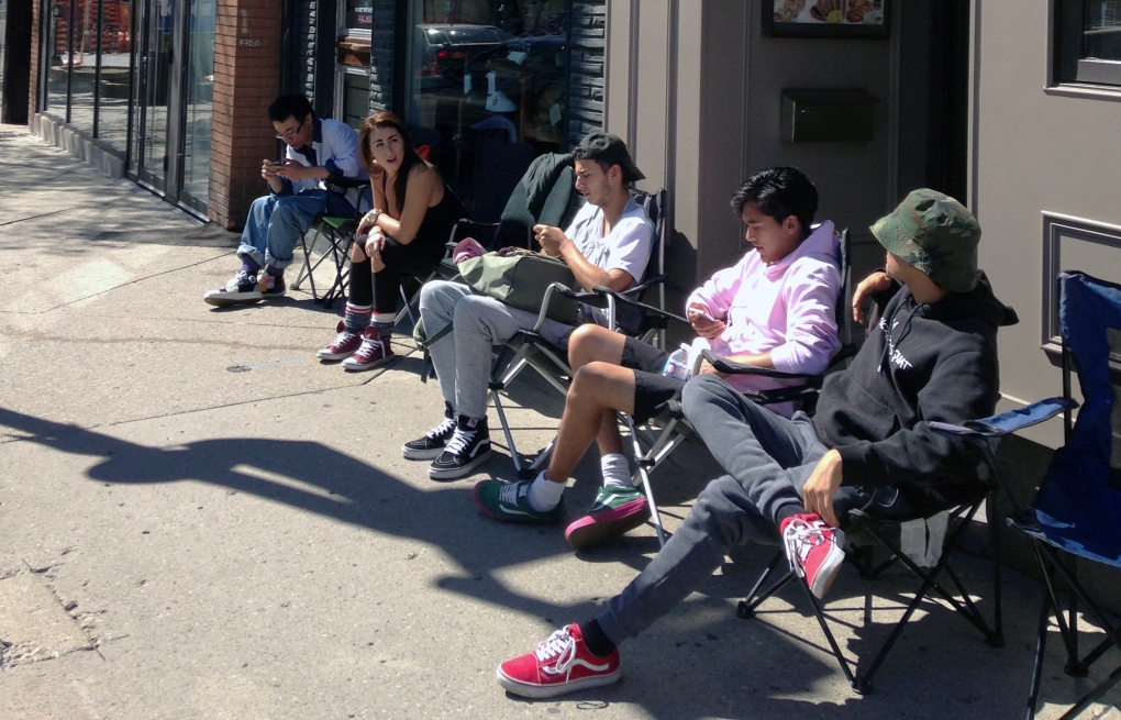 Sneaker fans line up 24 hours early for shot at Air Jordans | CTV News