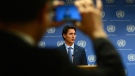 Prime Minister Justin Trudeau holds a press conference at the 71st Session of the UN General Assembly at the United Nations headquarters in New York on Tuesday, Sept. 20, 2016. THE CANADIAN PRESS/Sean Kilpatrick