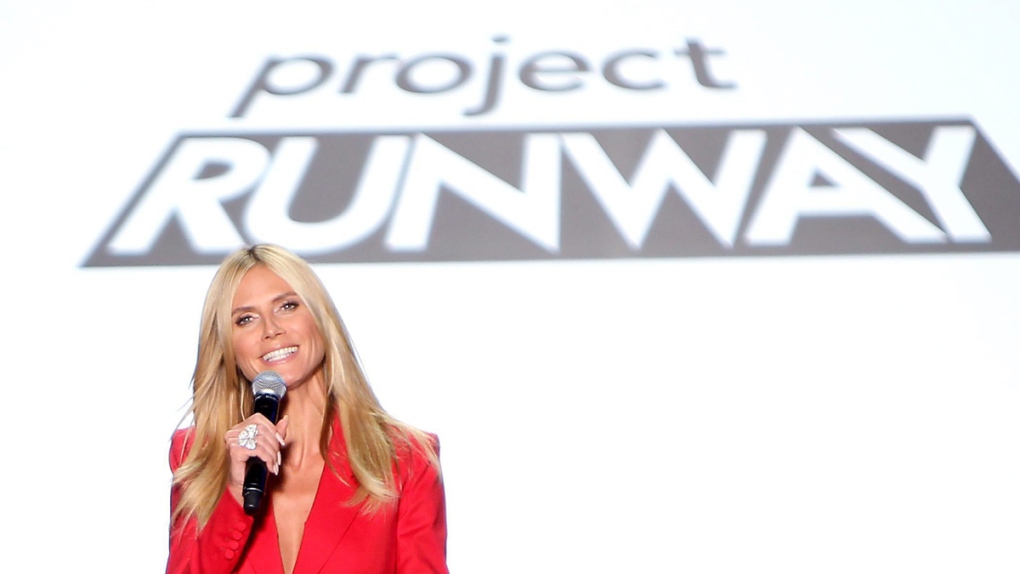 Heidi Klum at a Project Runway fashion show