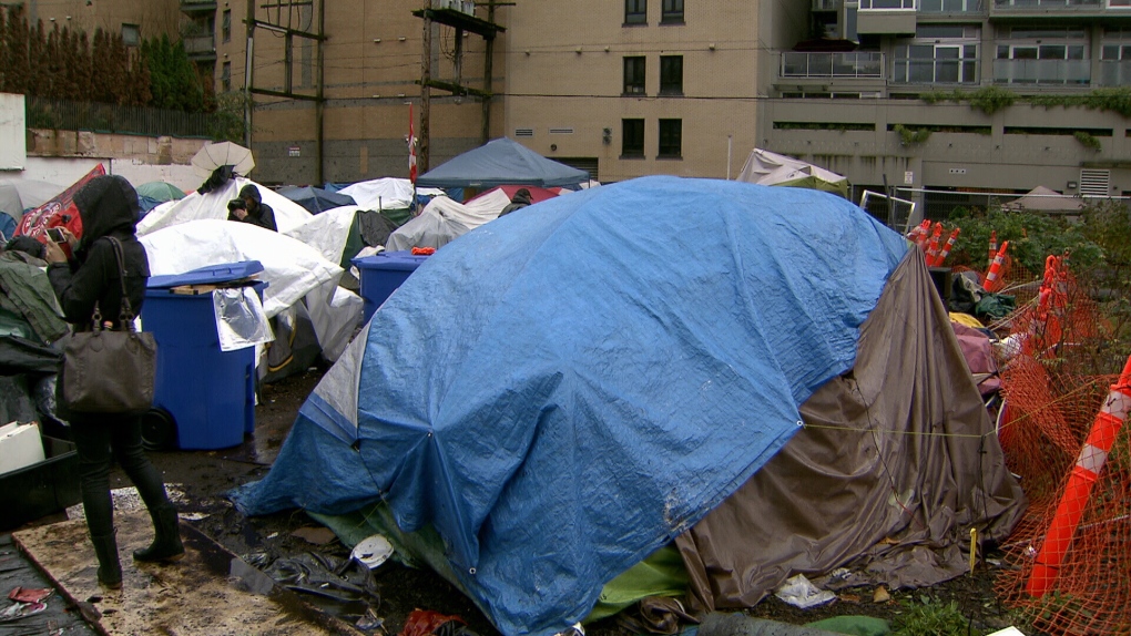 homeless camp at 58 West Hastings