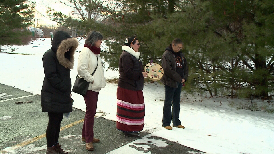 Drum ceremony at site where Morrisseau murdered.