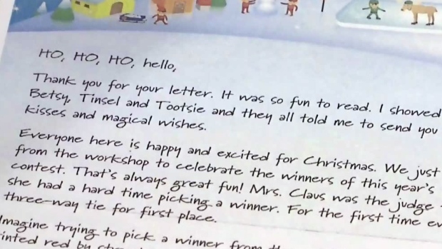 Canada Post 'elves' tell N.B. boy he has too many gift requests | CTV News