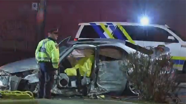 Man Killed After Car Crashes Into Pole In Hamilton | CTV News