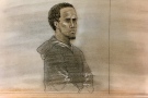 Lenneil Shaw appeared in court on Jan. 6. (Sketch by John Mantha)