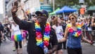 Toronto's police chief says he understands the LGBTQ community is divided and decided his force wouldn't participate in the city's parade to enable those differences to be addressed. Toronto police chief Mark Saunders marches during the annual Pride Parade in Toronto, in a July 3, 2016, file photo. (THE CANADIAN PRESS/Mark Blinch)
