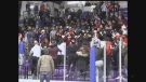 A brawl broke out in the stands following the Catholic Board championship hockey game on Thursday, March 2, 2017. (Brent Lale / CTV London)