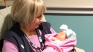 Volunteer Diana Learn cuddles baby Evelina in the NICU at Windsor Regional Hospital on Wednesday, March 8, 2017.
(Source: Windsor Regional Hospital)