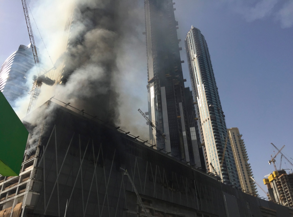 Fire Rips Through Highrise Near Dubai's Burj Khalifa | CTV News