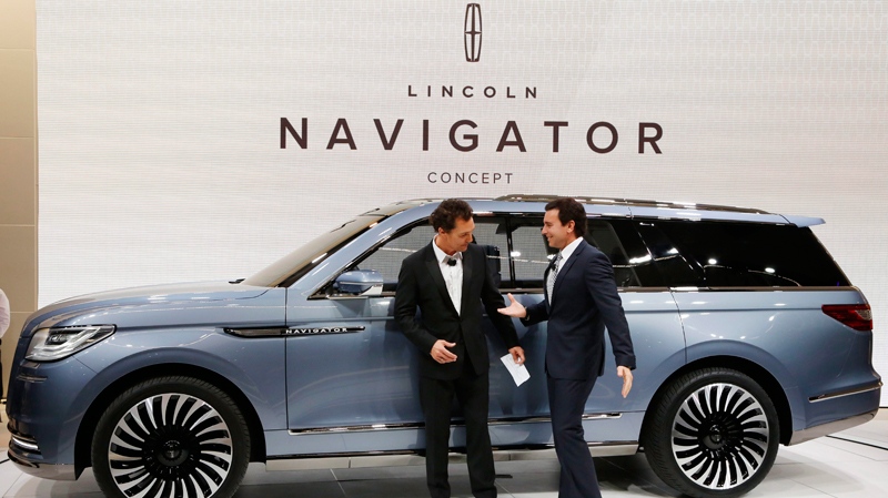Actor Matthew McConaughey and Ford CEO Mark Fields