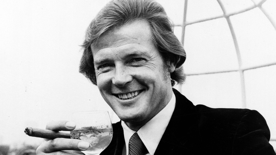 Roger Moore at the Dorchester Hotel in 1972